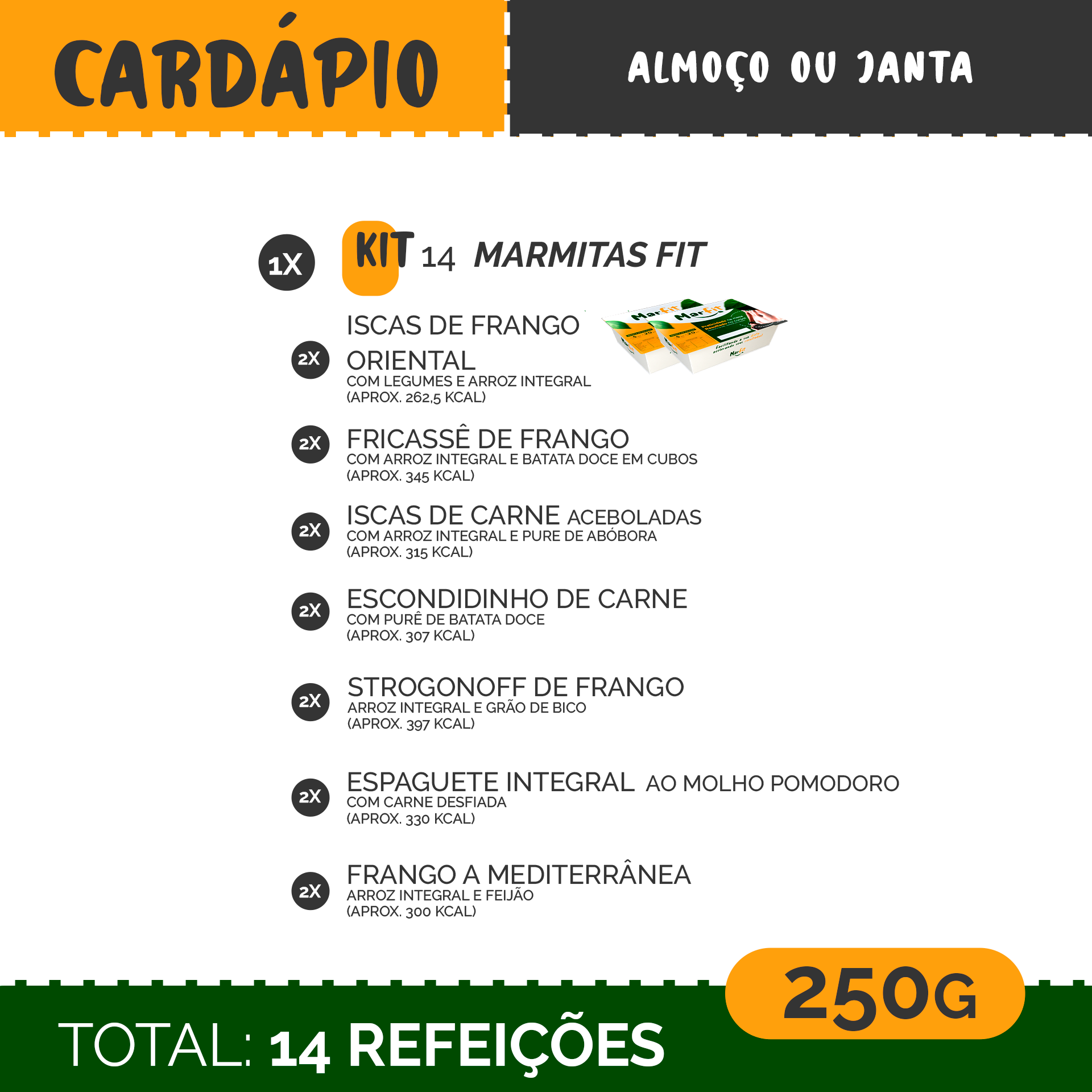 Kit 14 Marmitas Fitness