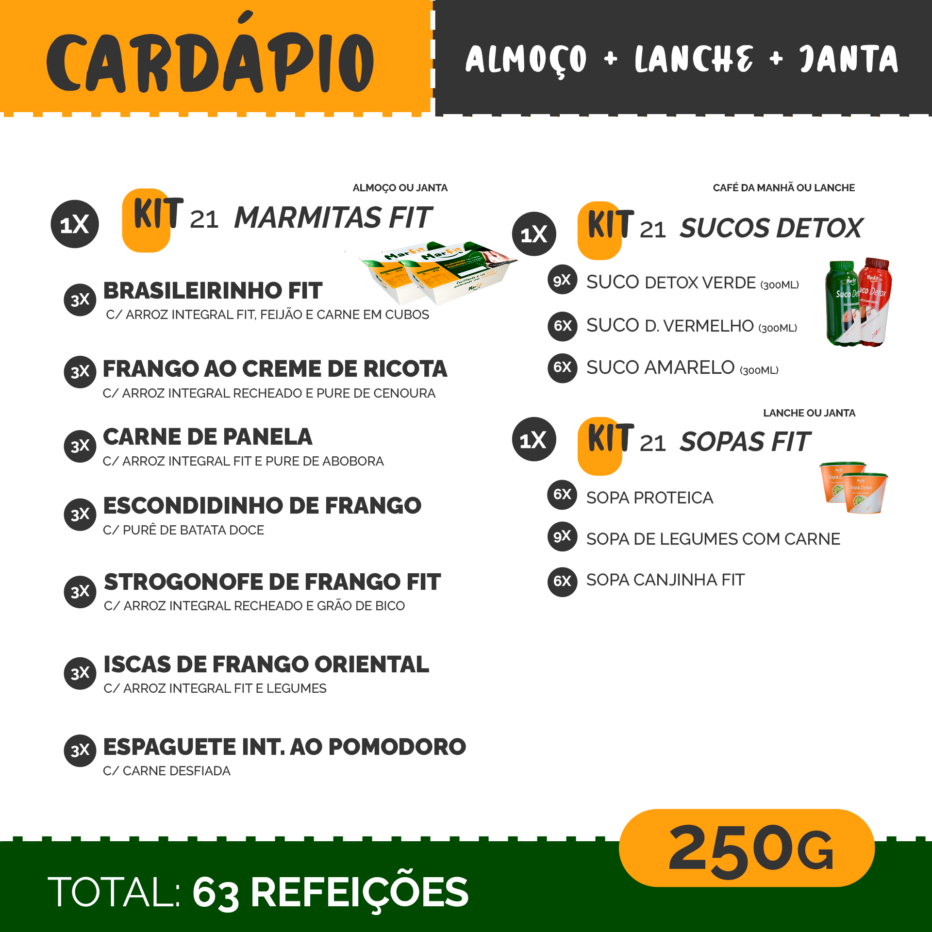 Dieta completa para emagrecer 21 Dias - Almoço, lanche e Janta