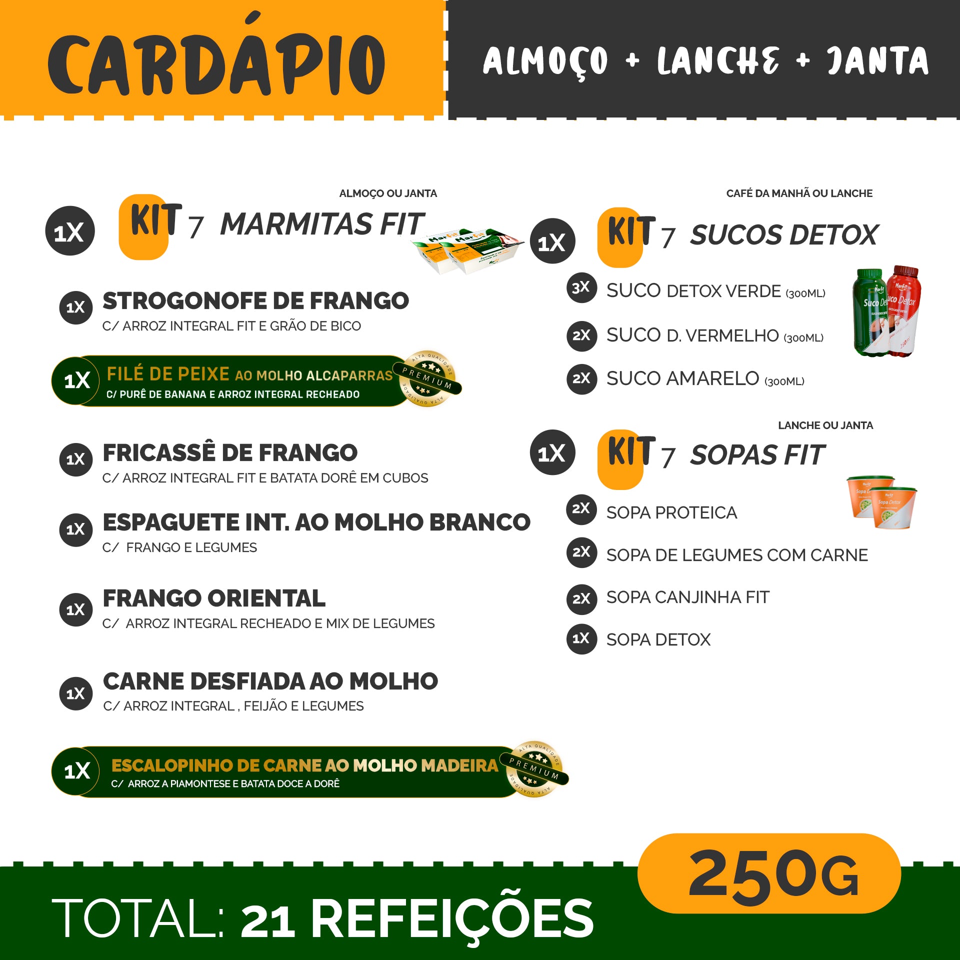 Dieta completa para emagrecer 7 Dias - Almoço, lanche e Janta
