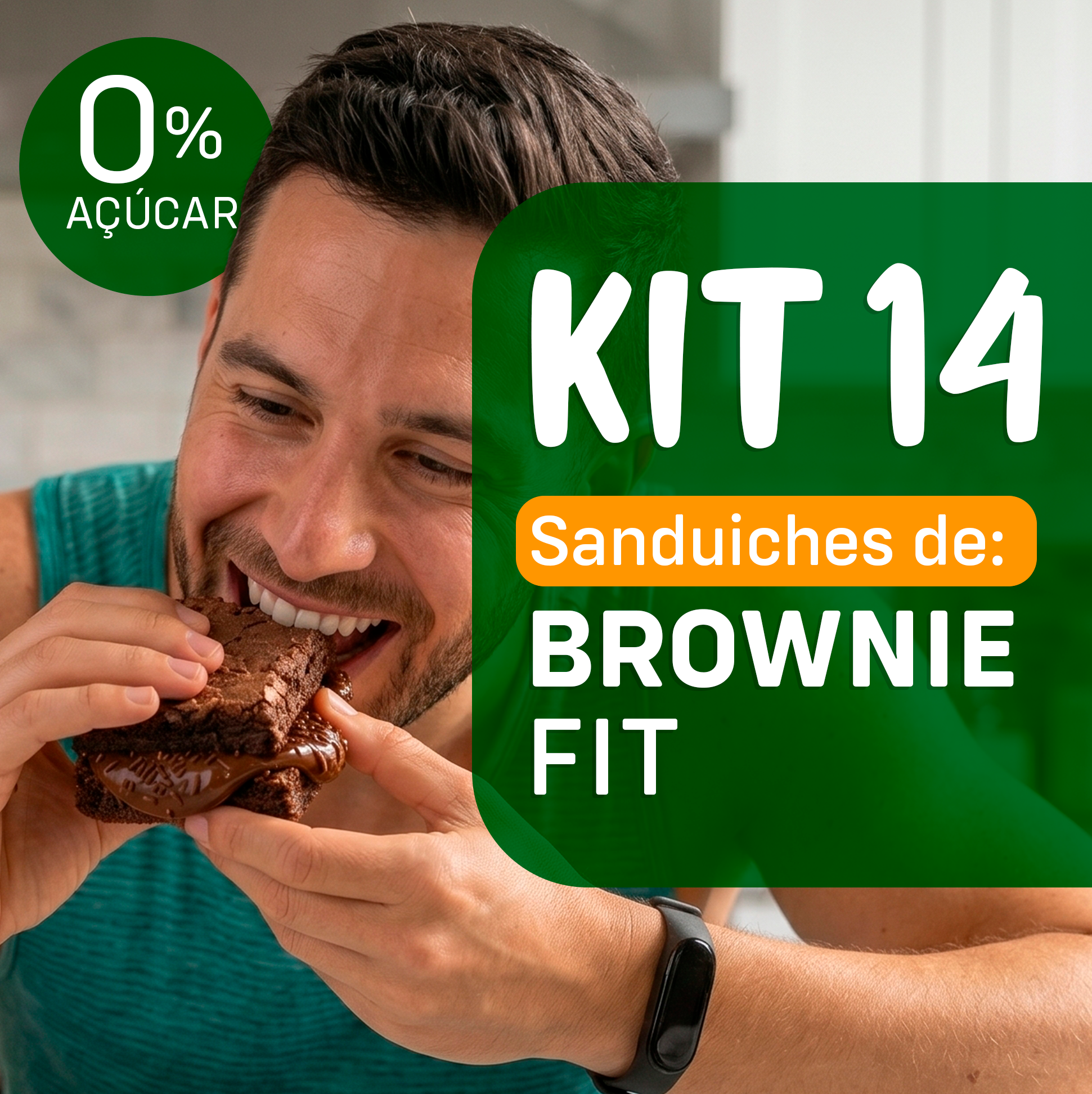 Kit Brownie Fit Recheado 100g – 14 Unidades