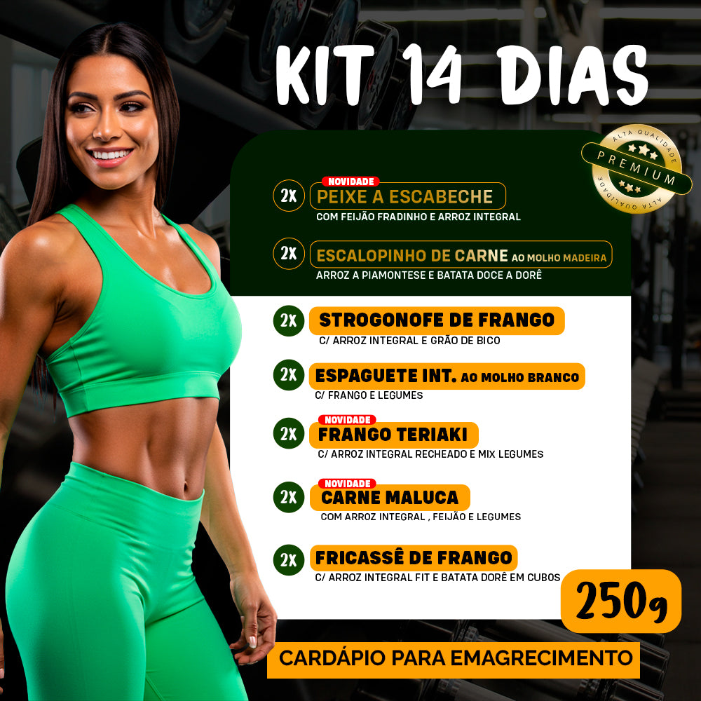 Kit 14 Marmitas Fitness Emagrecimento