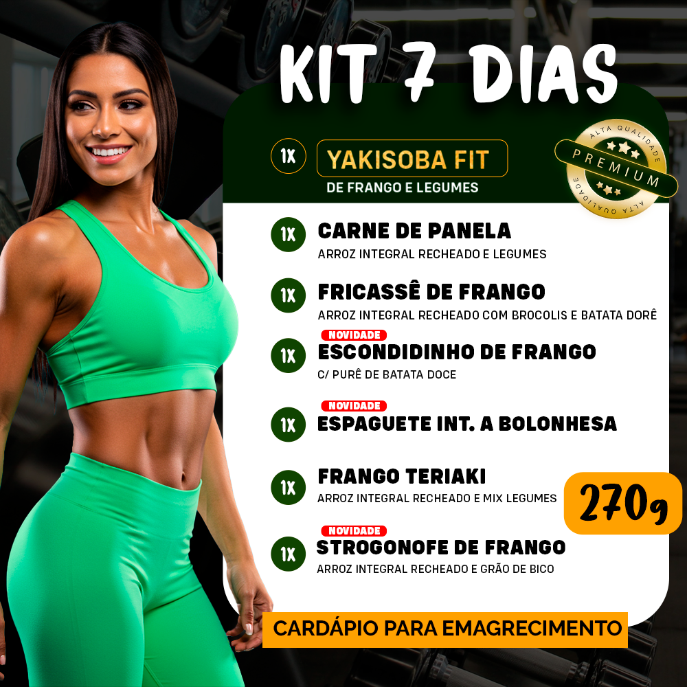 Kit Marmitas Fitness Almoço Emagrecimento 7 Dias