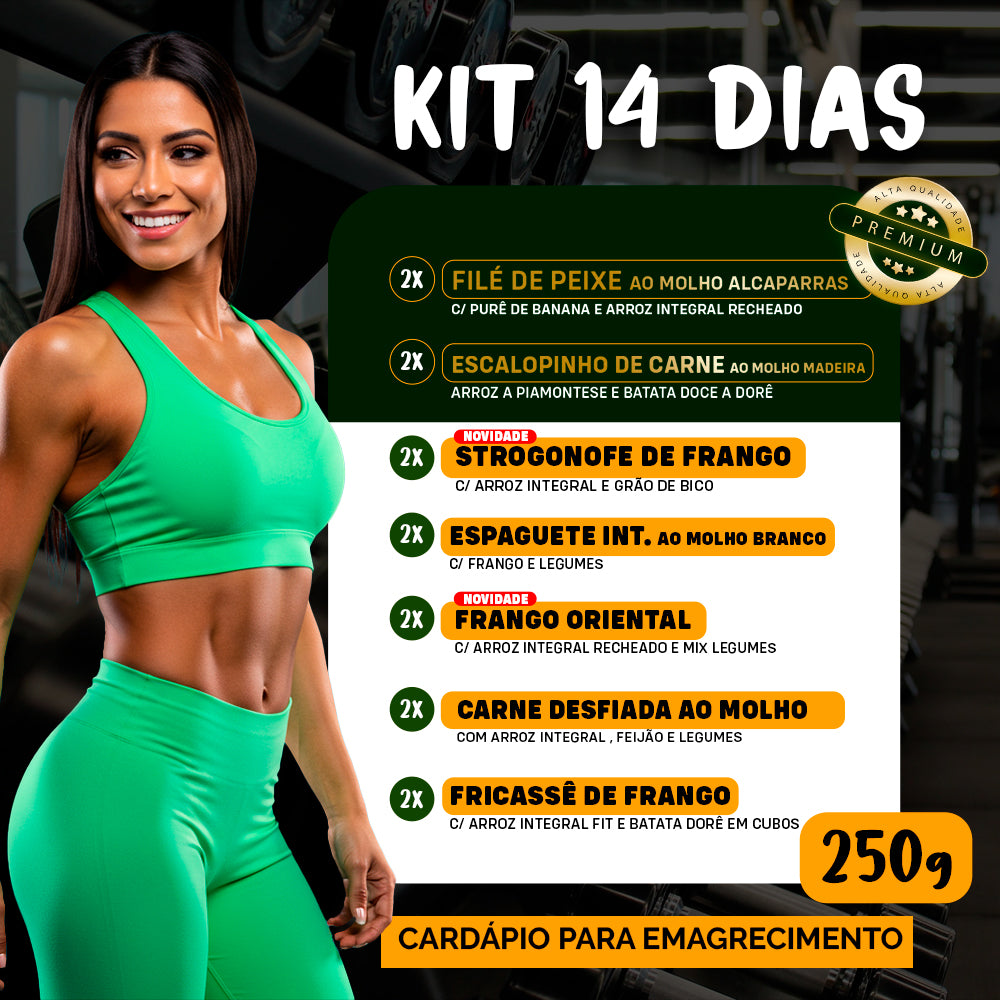 Kit Marmitas Fitness Almoço Emagrecimento 14 DIas