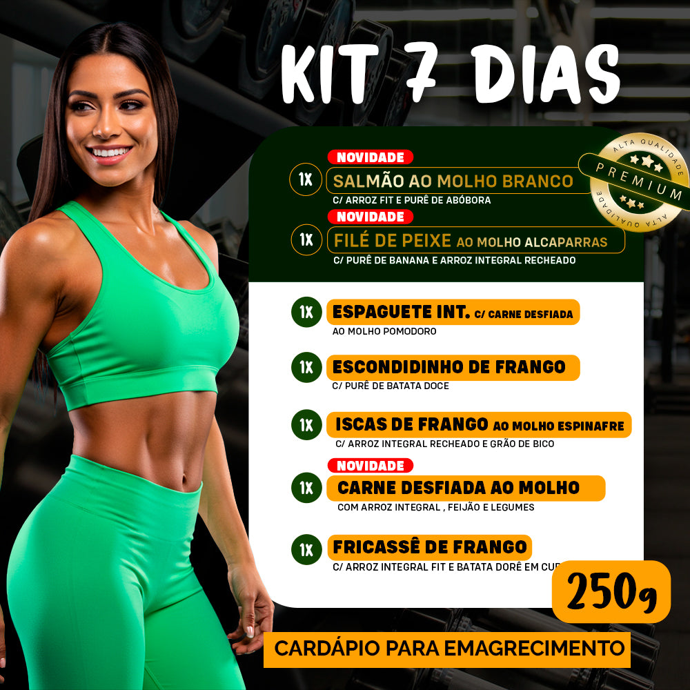 Kit Marmitas Fitness Almoço Emagrecimento 7 Dias