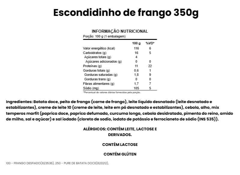 Escondidinho de Frango - 350g