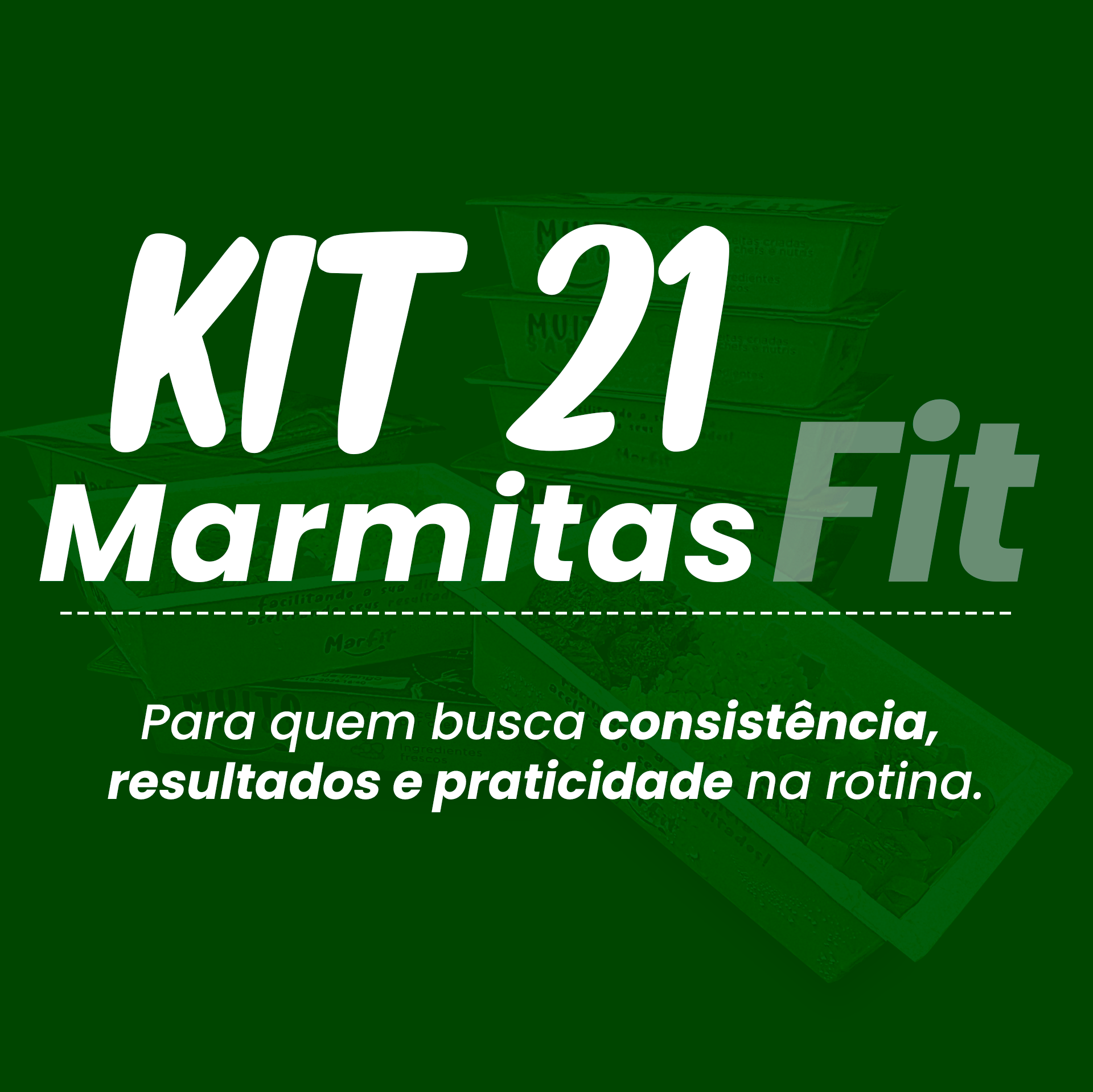 Kit 21 marmitas fitness 270 g