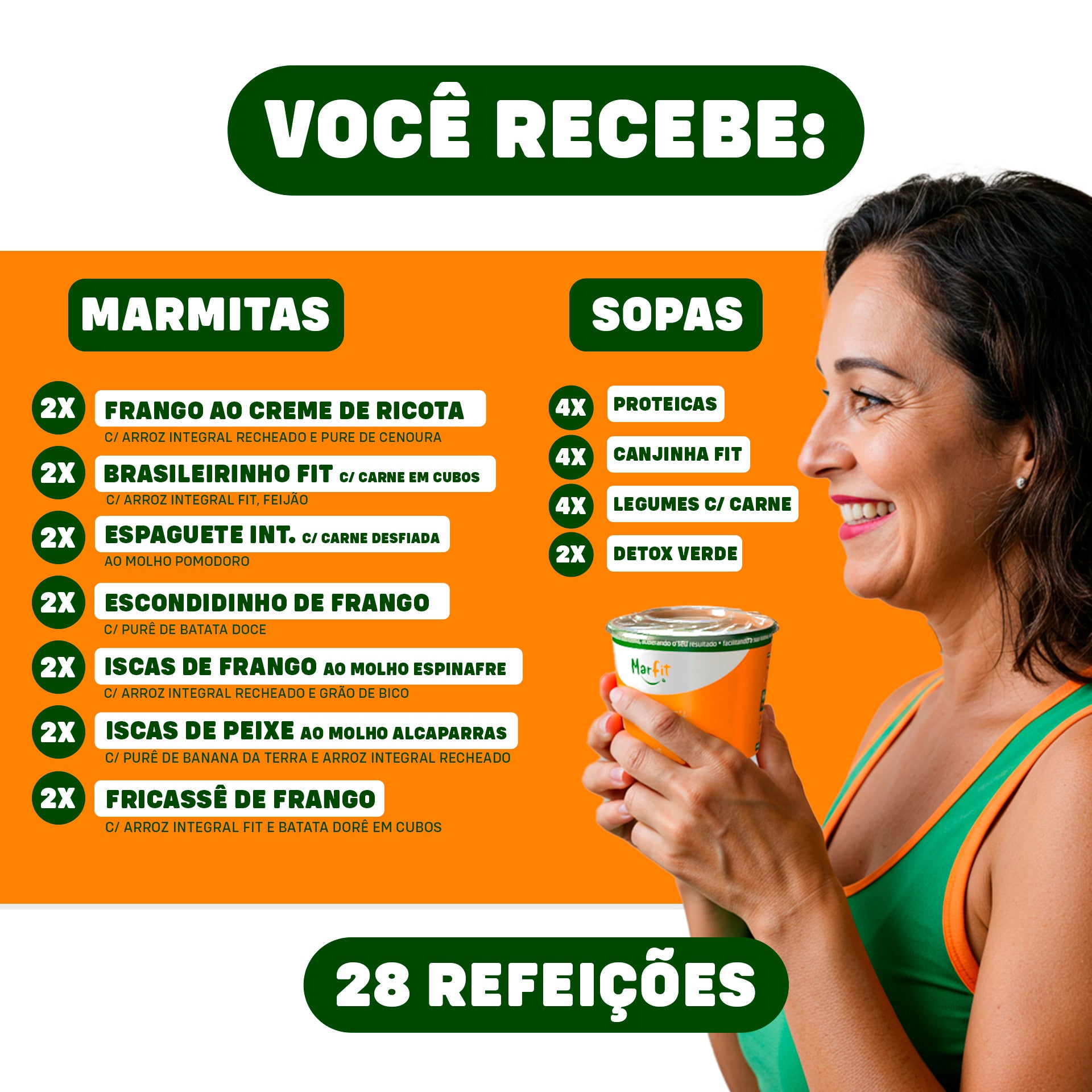 Kit Sopas e marmitas Emagrecimento 14 Dias