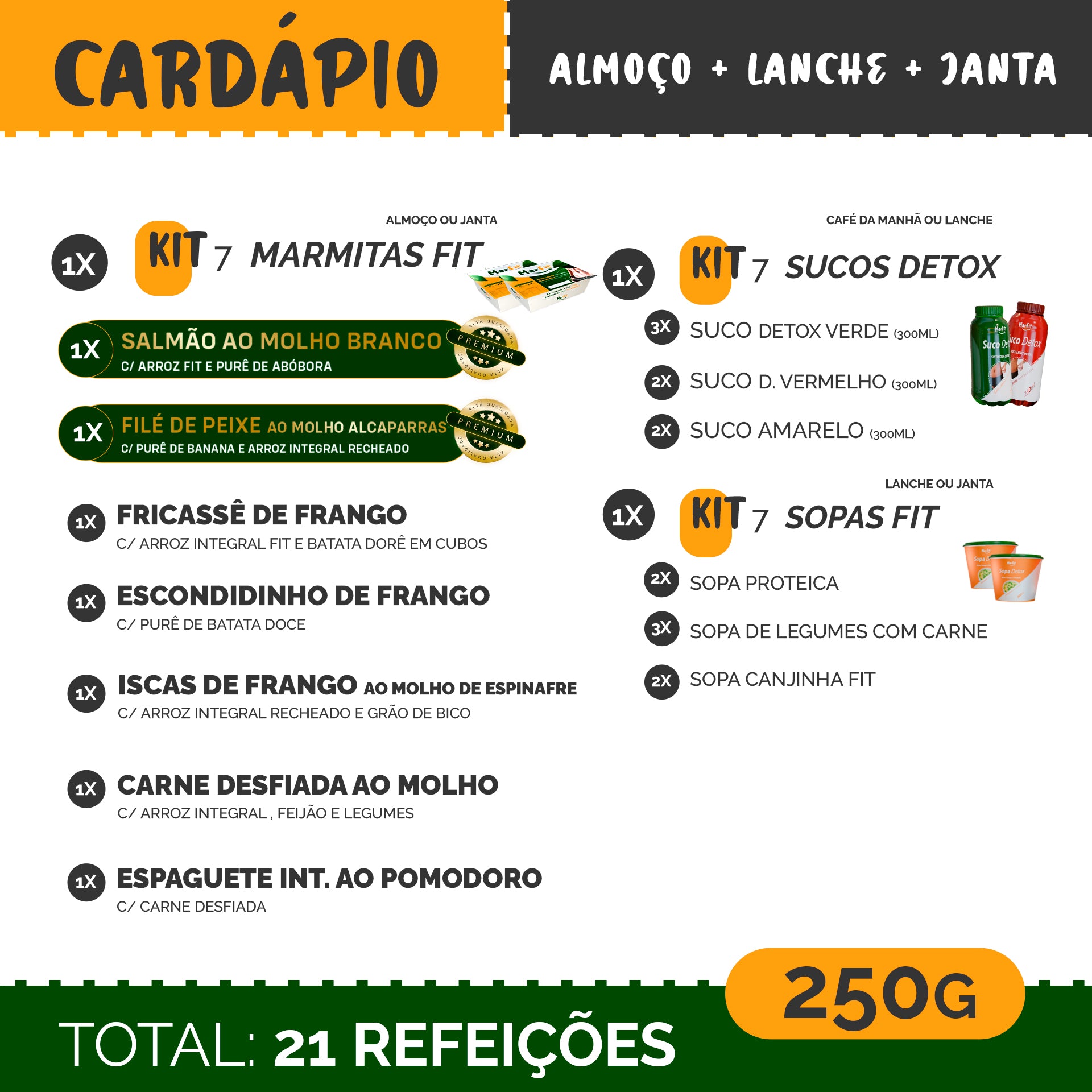 Dieta completa para emagrecer 7 Dias - Almoço, lanche e Janta