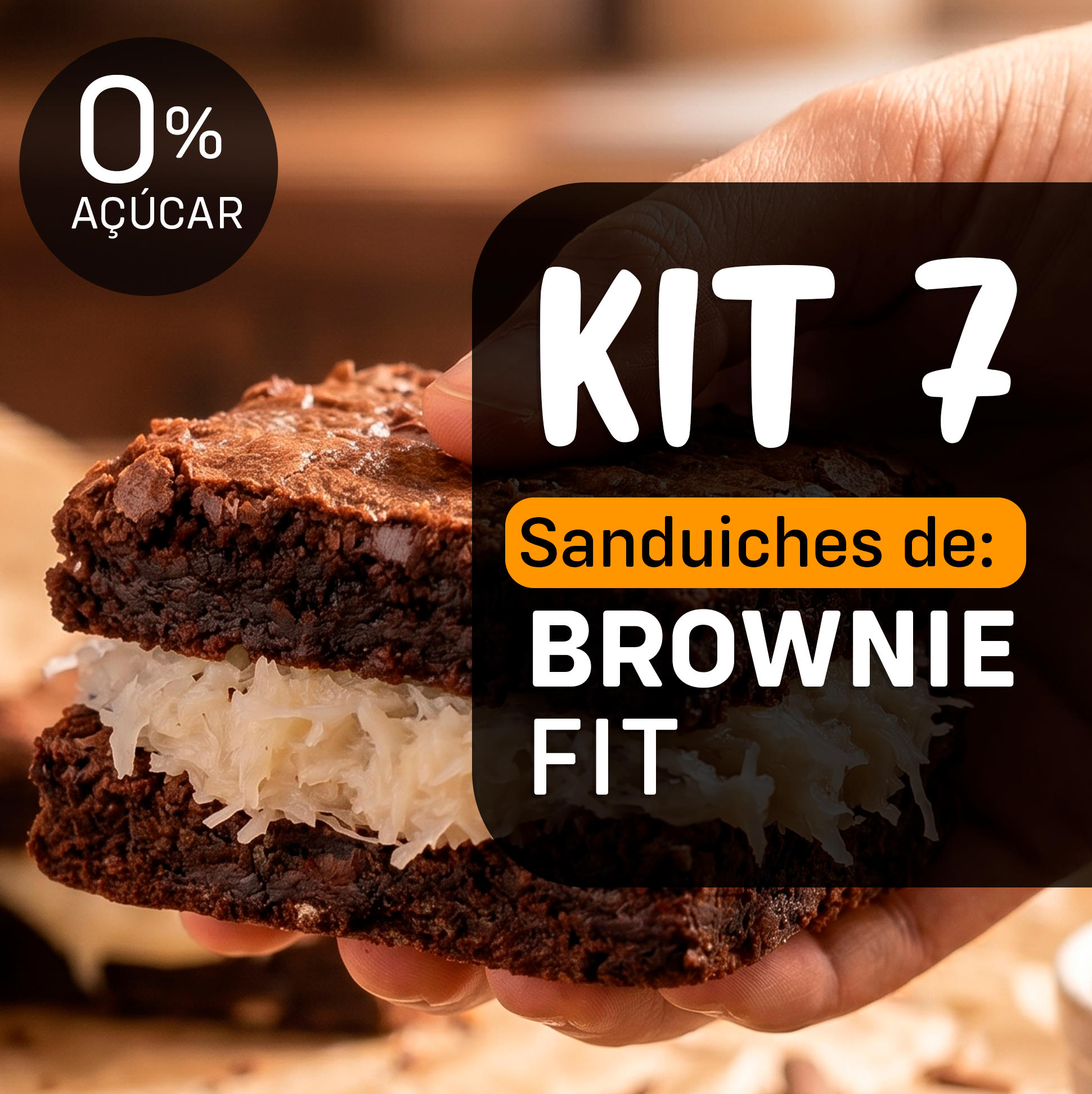 Kit Brownie Fit Recheado 100g – 7 Unidades