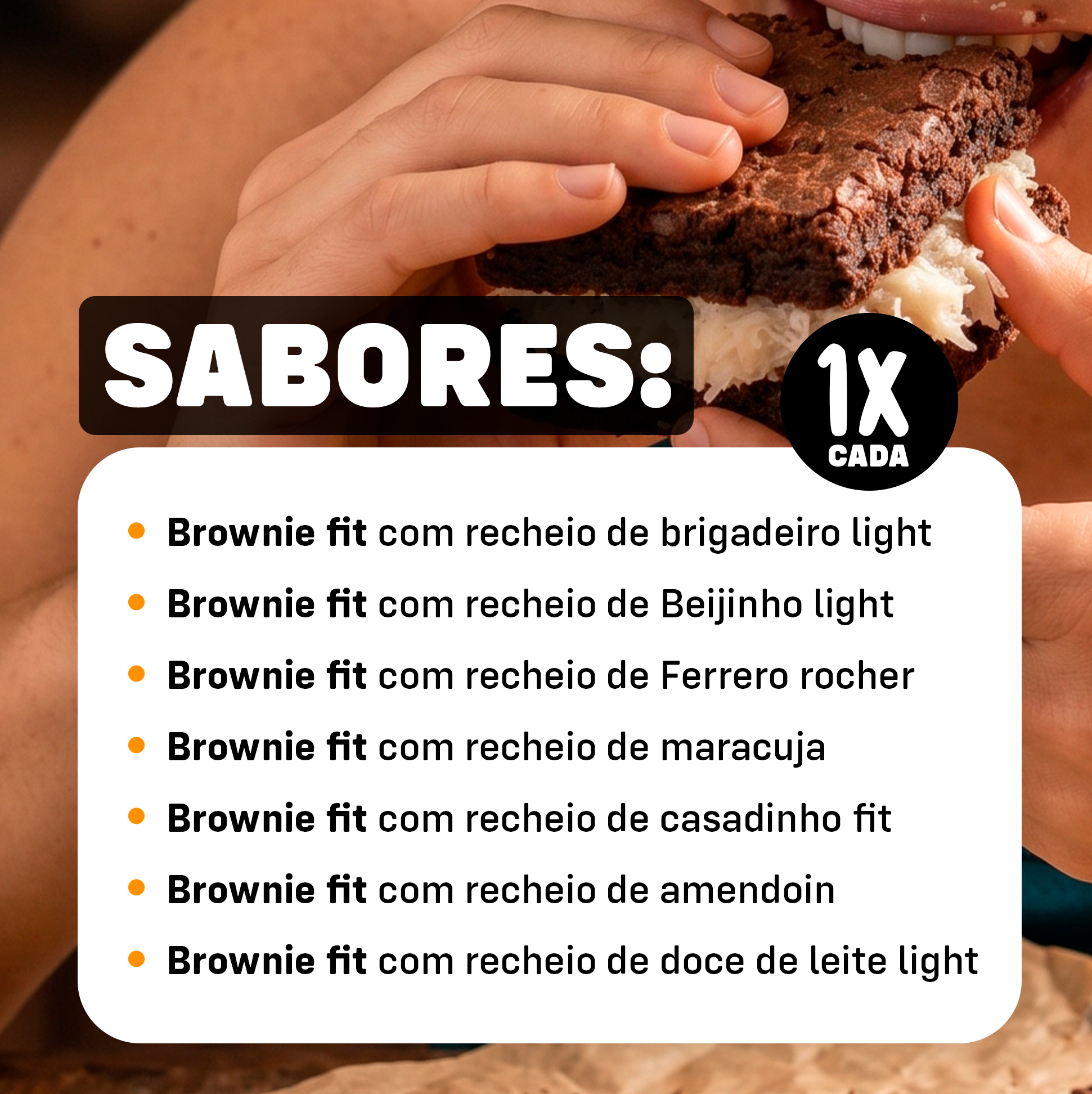 Kit Brownie Fit Recheado 100g – 7 Unidades
