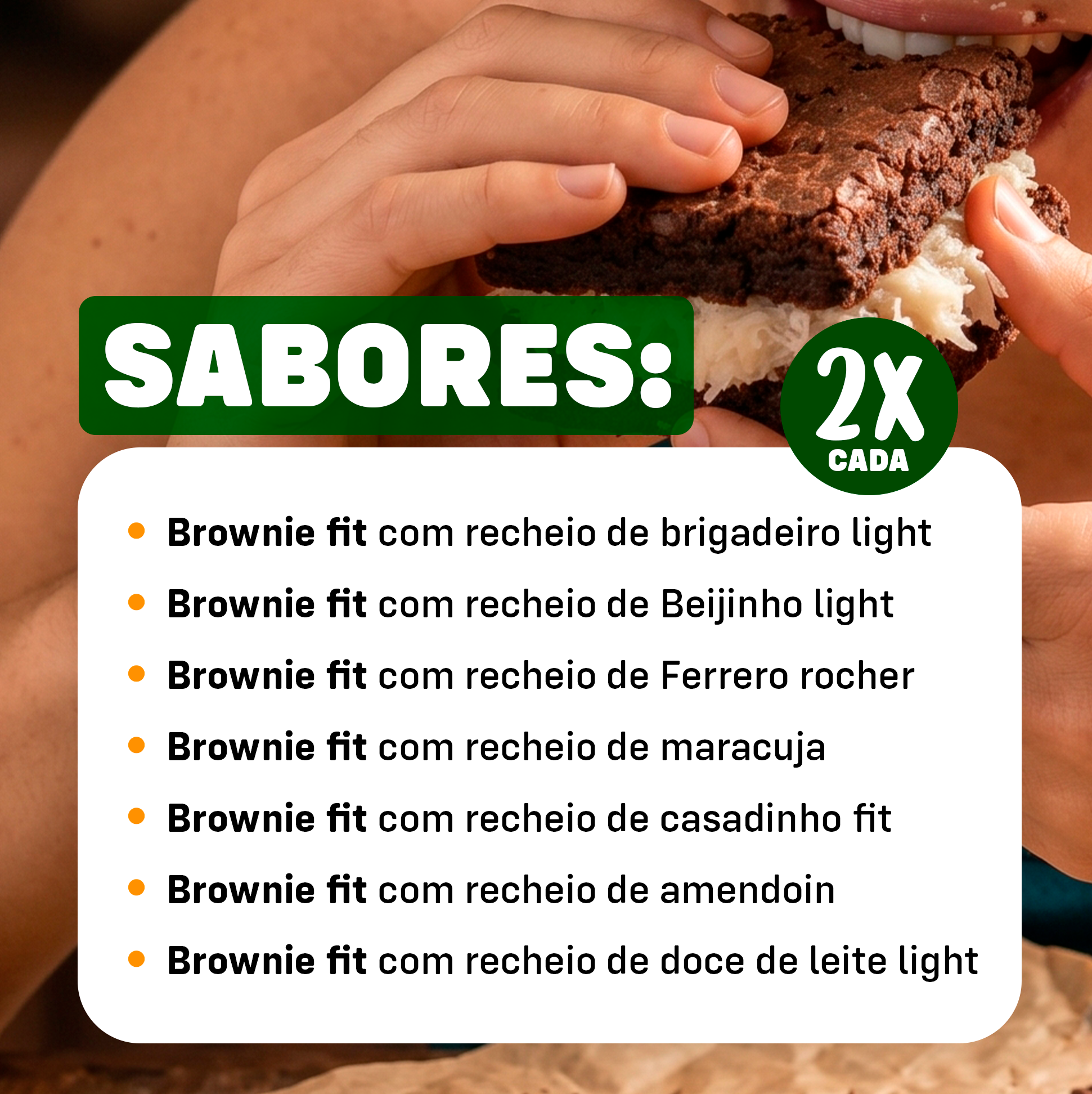 Kit Brownie Fit Recheado 100g – 14 Unidades