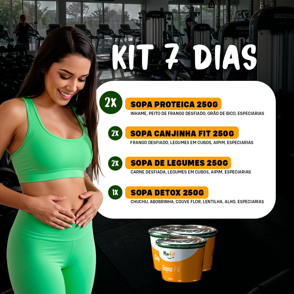 Kit Sopas Fit Jantar Emagrecimento 7 Dias