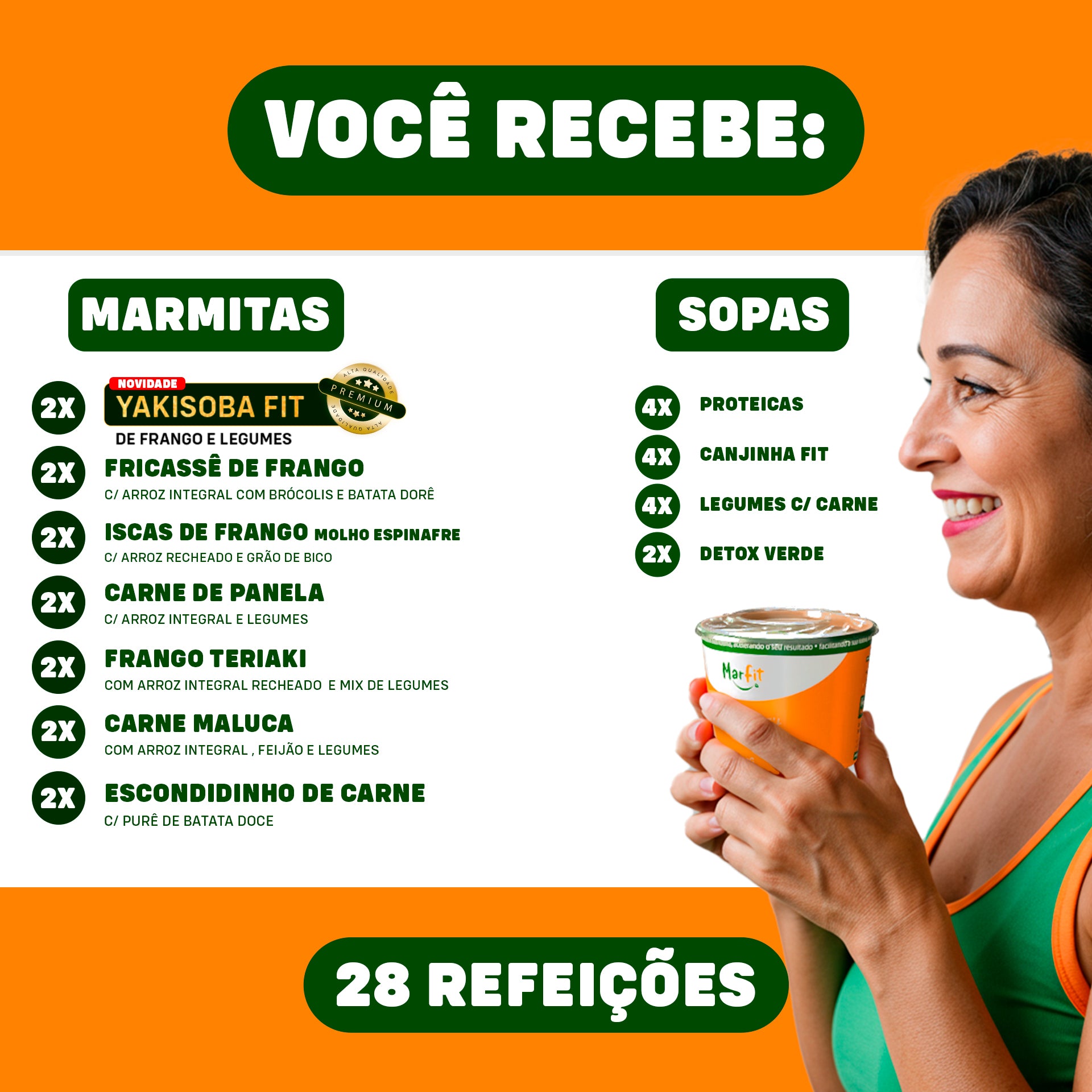 Kit Sopas e marmitas Emagrecimento 14 Dias