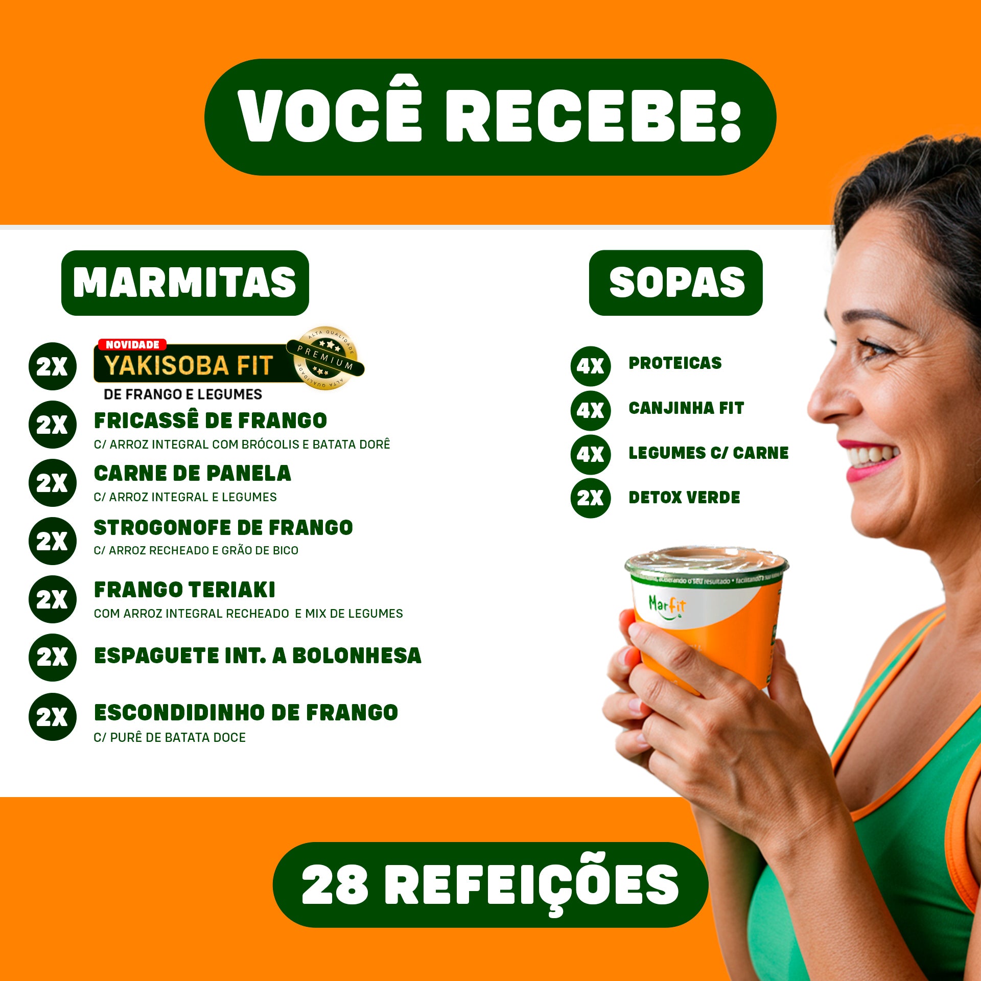 Kit Sopas e marmitas Emagrecimento 14 Dias