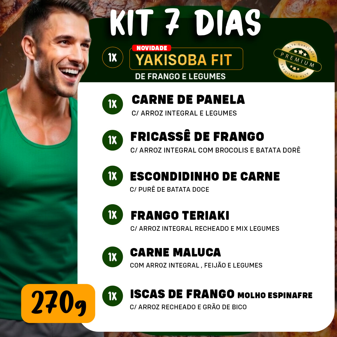Kit Marmitas Light HIGH PROTEIN 7 Dias