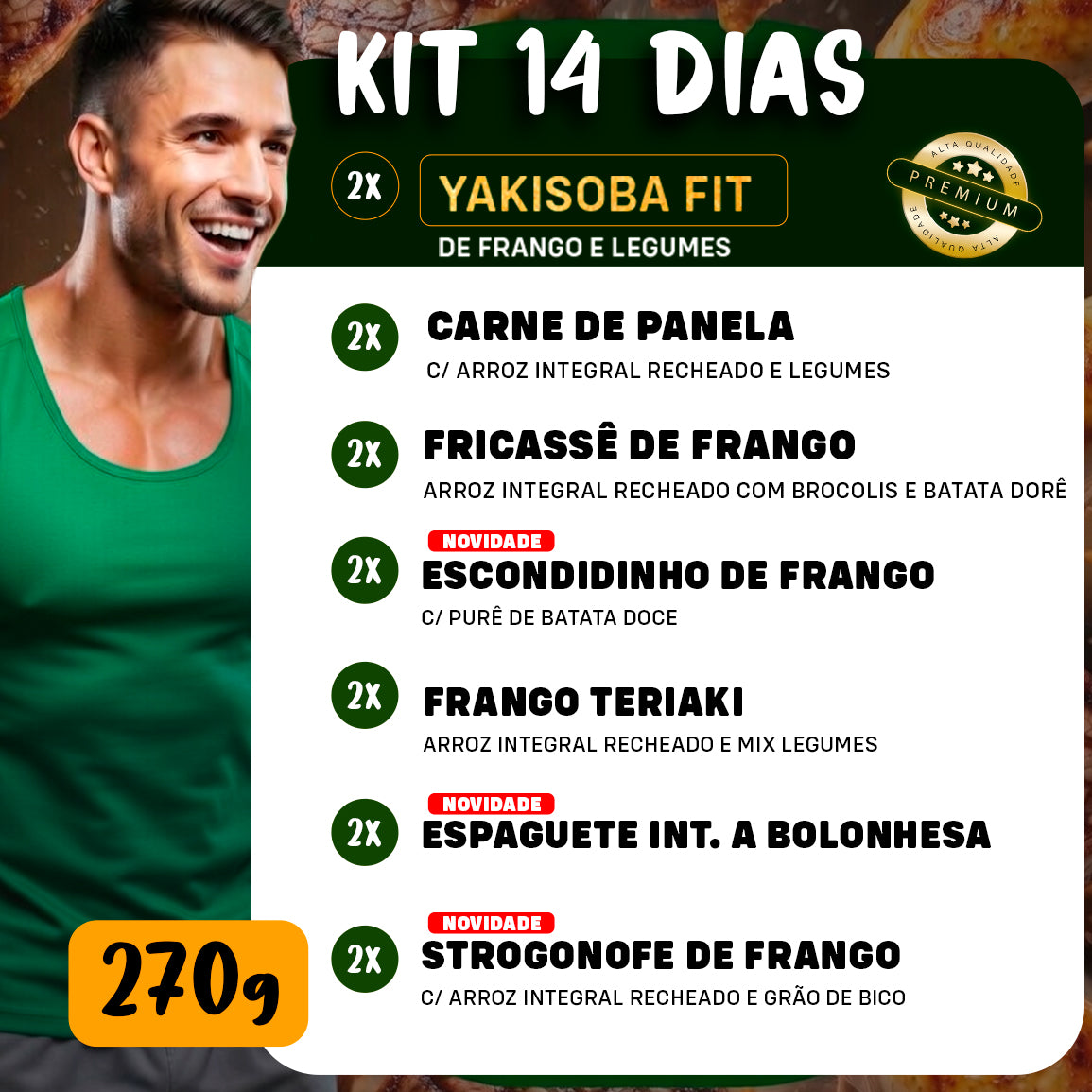 Kit Marmitas Light HIGH PROTEIN 14 Dias
