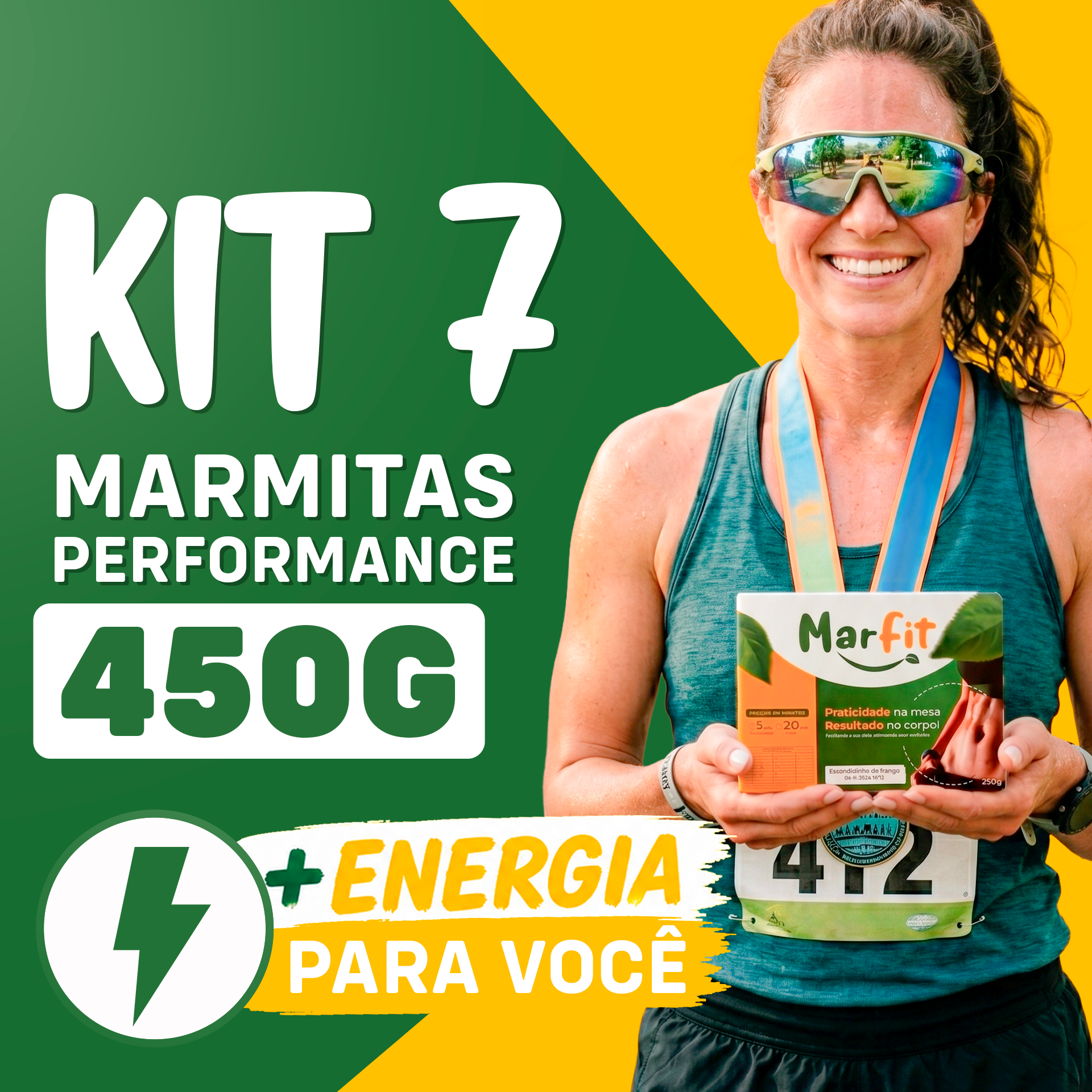Kit Marmitas Fitness Performance 7 Dias - 450g (150g carne)