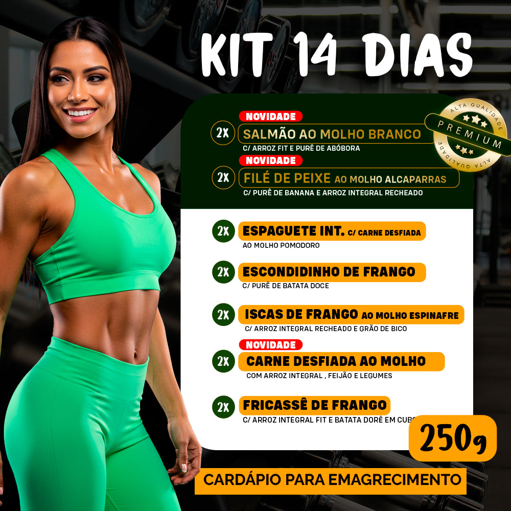 Kit Marmitas Fitness Almoço Emagrecimento 14 DIas