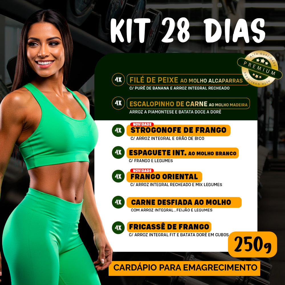Kit Marmitas Fitness Almoço Emagrecimento 28 DIas