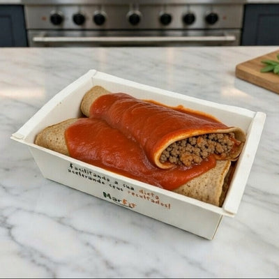 Panqueca Int. de carne ao molho pomodoro - 375 Kcal