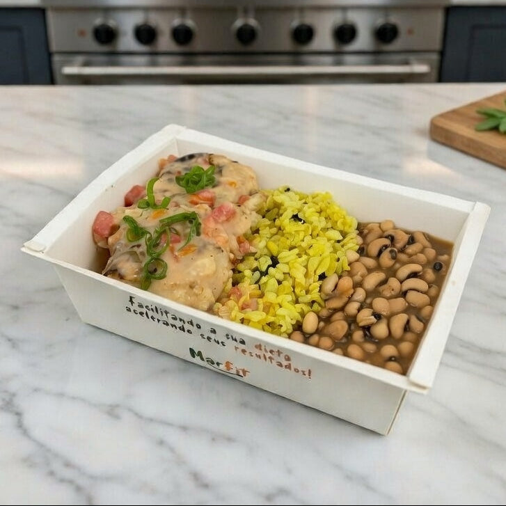 Peixe a Escabeche, Arroz int. e Feijão fradinho - 420Kcal