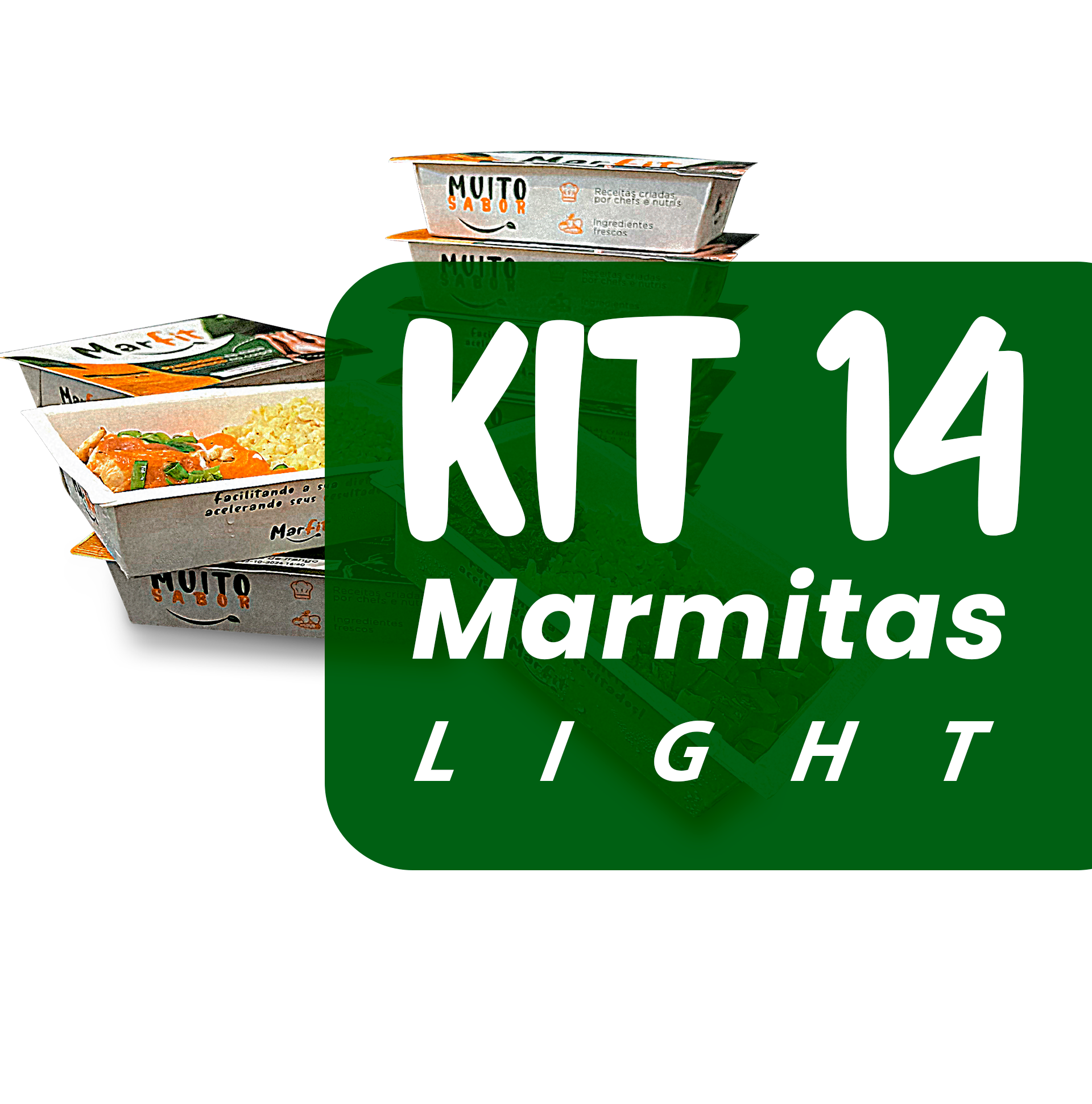 Kit Marmitas Fitness Almoço Emagrecimento 14 DIas