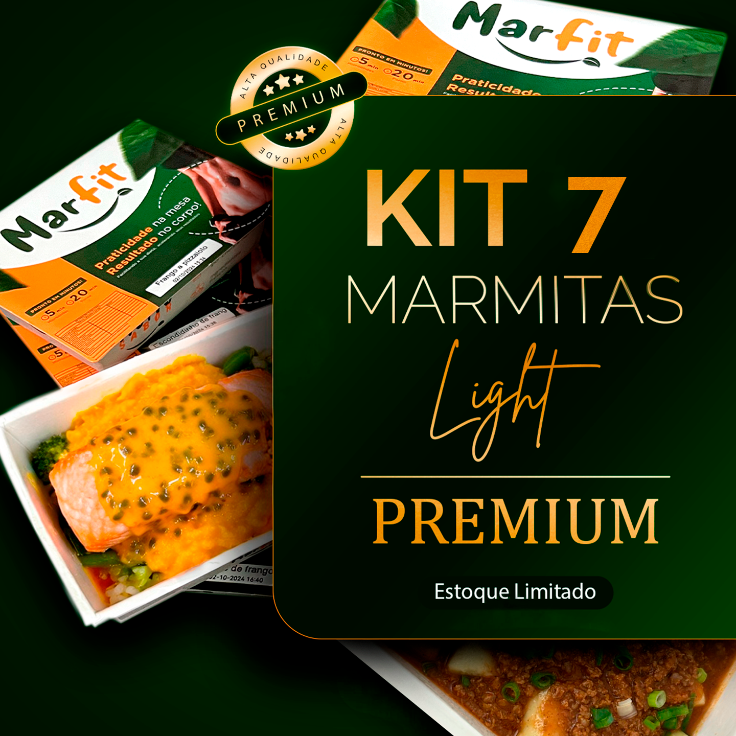 Kit Marmitas Fitness  Premium Emagrecimento 7 DIas